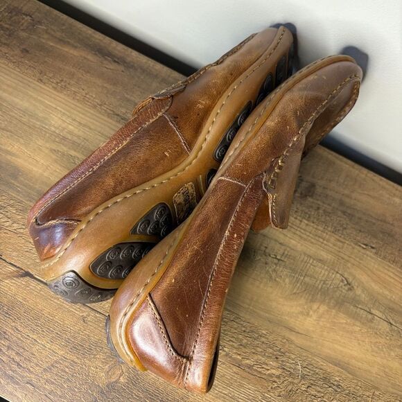 Born Brown Leather Classic Slip-On Loafers men\'s 9 Good Used Condition see pix f main image 6